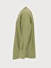 Linen Look Mao Collar Green Shirt
