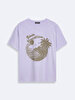 Palmtree Beach With Print Lilac T-shirt