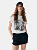 Oversized Palmtree Photo Print With Print White T-shirt