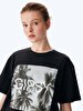Oversized Palmtree Photo Print With Print Black T-shirt