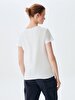 V-neck Basic Short Arm Regular White T-shirt