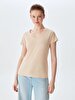V-neck Basic Short Arm Regular Grey T-shirt