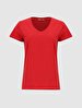 Basic V-neck Red T-shirt