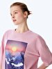 Oversized Photo Print With Print Pink T-shirt