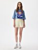 Oversized Photo Print With Print Blue T-shirt