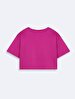 Contrast With Print Pink T-shirt