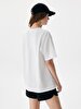 Oversized Leopard Pattern With Print White T-shirt
