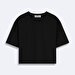 Crew Neck Short Arm Relaxed Black T-shirt