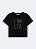 With Print Black T-shirt