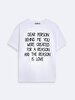 Contrast Written White T-shirt