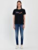 Sign With Print Short Sleeve Navy T-shirt