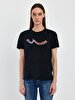 Sign With Print Short Sleeve Navy T-shirt
