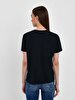 Sign With Print Short Sleeve Navy T-shirt