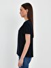 Sign With Print Short Sleeve Navy T-shirt