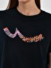 Sign With Print Short Sleeve Navy T-shirt