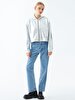 Shiny Metallic White Sweatshirt