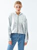 Shiny Metallic White Sweatshirt