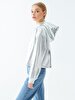 Shiny Metallic White Sweatshirt