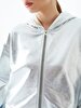 Shiny Metallic White Sweatshirt