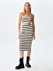 Striped Print Ribbed Ball Dust Athlete