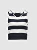 Striped Print Navy Athlete
