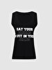 Print Wide Collar Black Athlete
