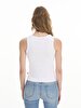 Halter Collar Ribbed White Athlete