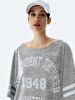 Print Wide Collar Grey Dress