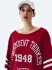 Print Wide Collar Red Dress
