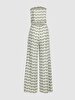 Pattern Strapless Grey Jumpsuit