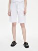 With Pockets Waist Connected White Shorts