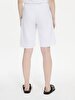 With Pockets Waist Connected White Shorts