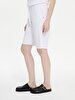 With Pockets Waist Connected White Shorts