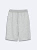 With Pockets Waist Connected Grey Shorts