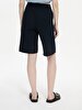 With Pockets Waist Connected Navy Shorts