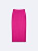 Ribbed Midi Pen Pink Skirt