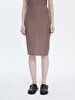 Ribbed Split Purple Skirt