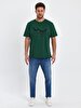 Crew Neck Basic Short Arm Regular Green T-shirt