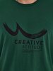 Crew Neck Basic Short Arm Regular Green T-shirt