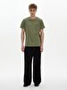 Crew Neck Basic Short Arm Regular Green T-shirt