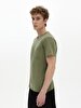 Crew Neck Basic Short Arm Regular Green T-shirt