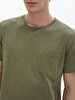 Crew Neck Basic Short Arm Regular Green T-shirt