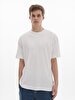 Crew Neck Basic Short Arm Relaxed White T-shirt