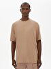 Crew Neck Basic Short Arm Relaxed Pink T-shirt