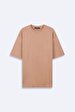 Crew Neck Basic Short Arm Relaxed Pink T-shirt