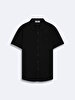 Short Sleeve Knitting Black Shirt