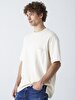 Comfortable Cut With Pockets Beige T-shirt