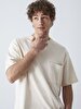Comfortable Cut With Pockets Beige T-shirt