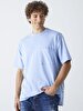 Comfortable Cut With Pockets Blue T-shirt