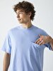 Comfortable Cut With Pockets Blue T-shirt